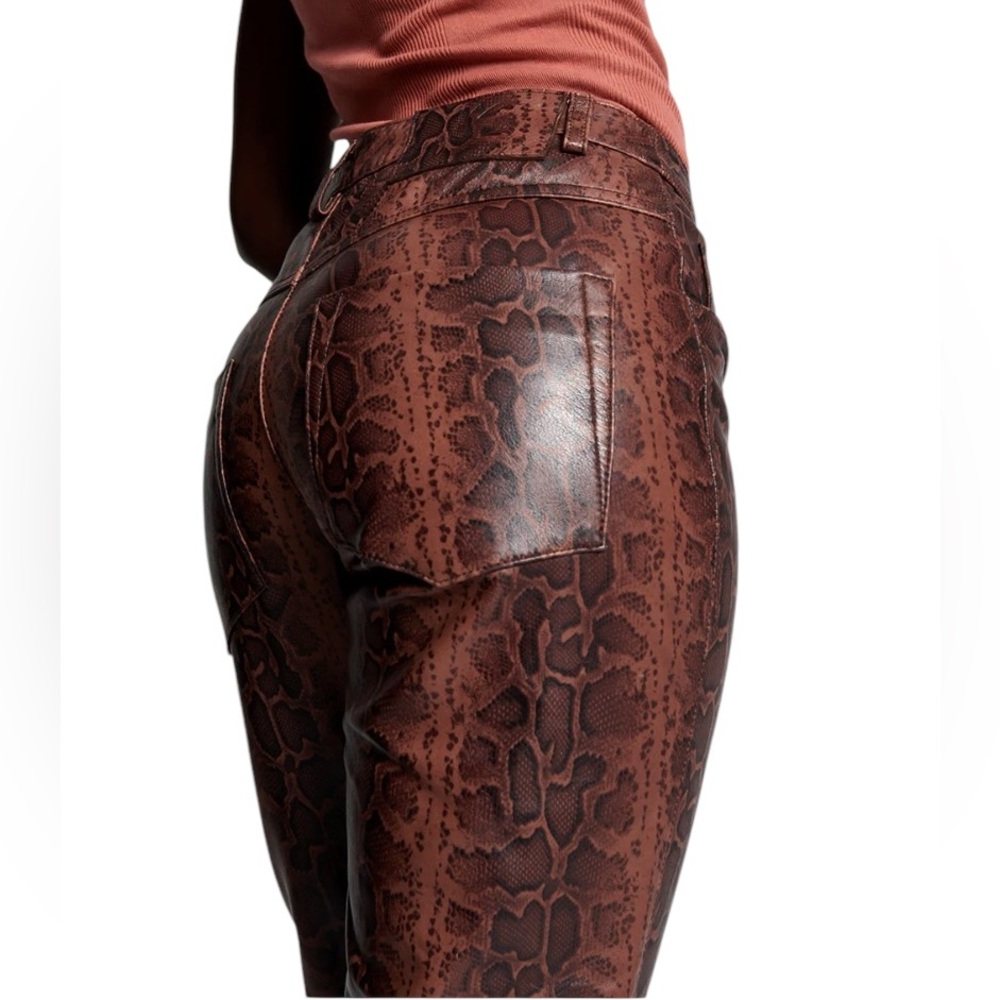One Teaspoon Python Snakeskin Leather Pant - Picture 6 of 14